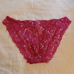 🩷 Victoria’s Secret Dream Angels Fuchsia Lace Panty Size Medium
